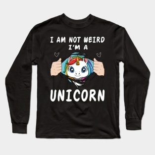 Cute Unicorn Funny Saying Pretty Rainbow Colors Fairytale Long Sleeve T-Shirt